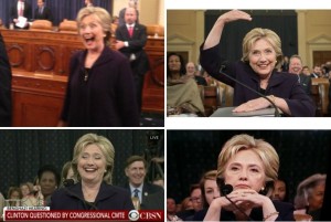 Hillary Clinton's demeanor off camera was very different from what she showed TV viewers during the Benghazi hearing.