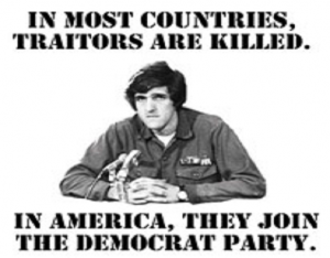 During his run for president, men with whom he served in Vietnam claimed he was a liar and a traitor when he testified before Congress. 