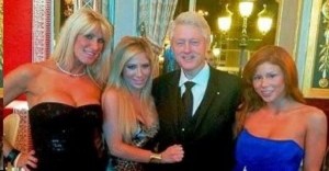 Bill Clinton enjoying the female company on Epstein's "Orgy Island."