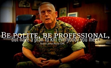 Gen. James 'Mad Dog' Mattis speaking at the War College.