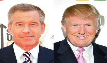 NBC's anchorman Brian Williams and President-elect Donald Trump. While the mainstream media -- and their puppetmasters -- complain about fake news, there have been many, many incidents of respected news people lying or making up stories. Brian Williams is but one of them.