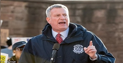 Mayor de Blasio is not very popular with most New York cops for a number of reasons stemming from his devotion to Marxist principles.