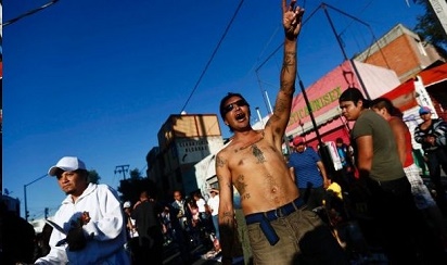 Mexican worshipers of La Santa Muerte assemble to "evangelize."